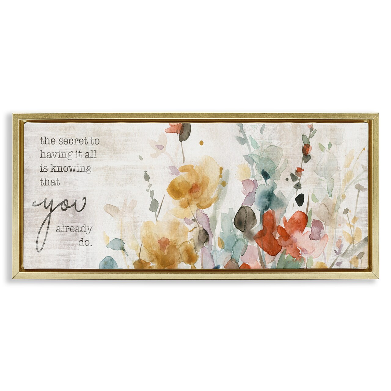 Stupell Industries Knowing You Have It Motivational Framed Floater Canvas Wall Art